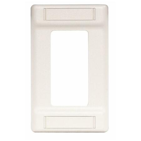 HUBBELL 1 Gang Wall Plate Cover Loads Up To 6 Port-Label Field- White IFP126W